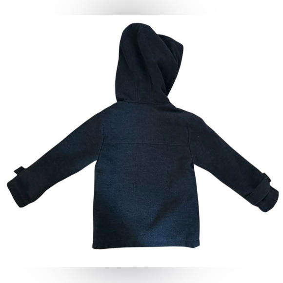 Rothschild & CO Charcoal Grey Hooded Wool Blend Toggle Dress Coat - Picture 5 of 10